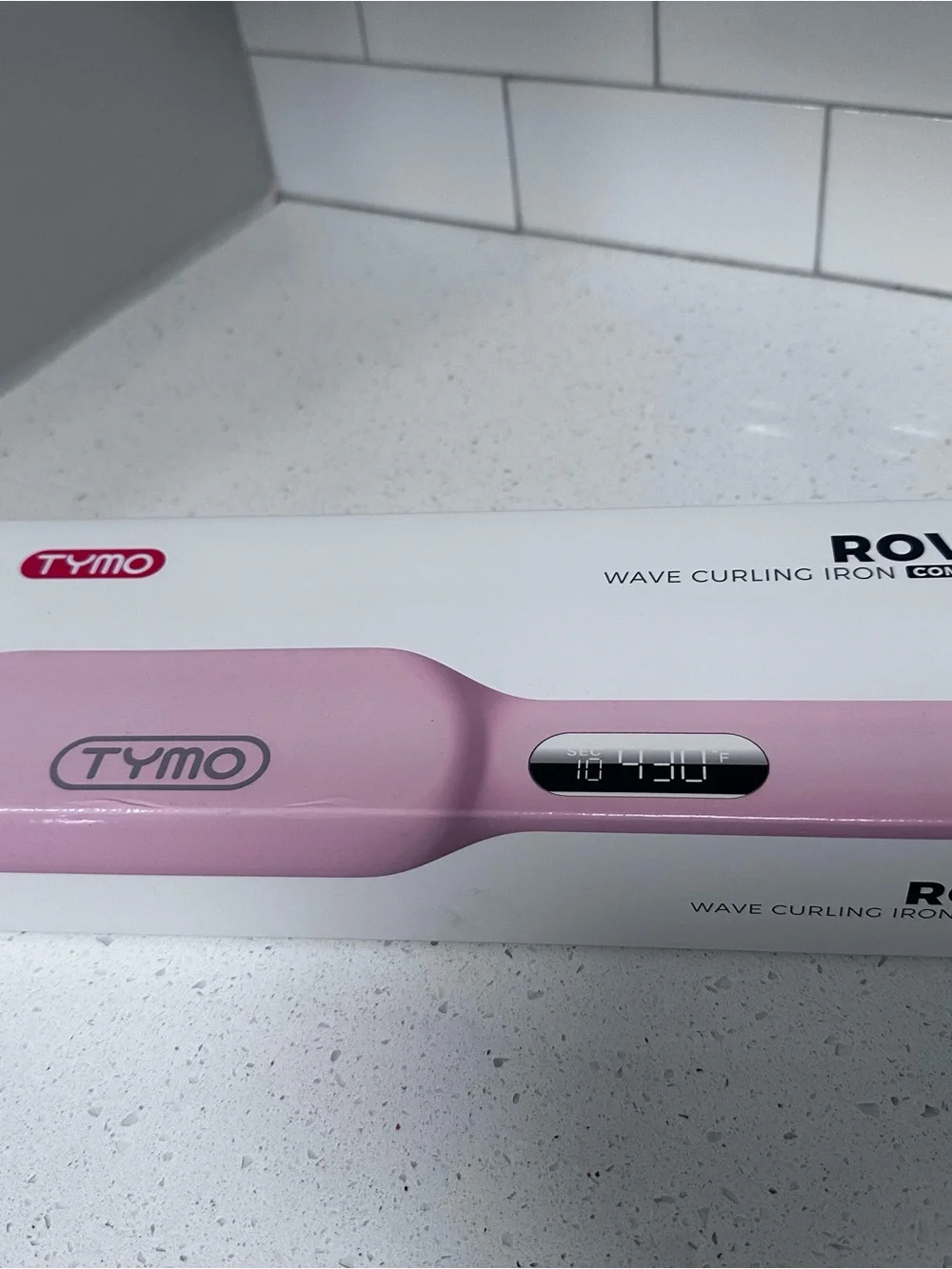 TYMO Pink Wave Curling Iron for Women with Digital Display